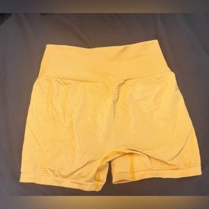 Yellow Gymshark vital seamless shorts